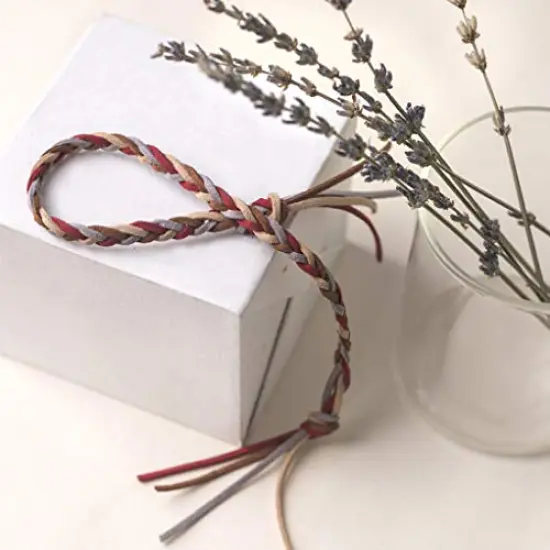 100 Yards Suede Cord, Leather Cord 2.6mm x 1.5mm Suede Lace Faux Leather Cord with Roll Spool for Bracelet Necklace Beading DIY Handmade Crafts Thread (Brown) {5}