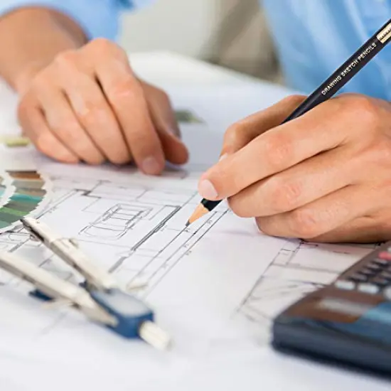 Professional Drawing Sketching Pencil Set - 14 Pieces,Graphite,(12B - 4H), Ideal for Drawing Art, Sketching, Shading, Artist Pencils for Beginners & Pro Artists {3}