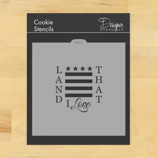 Land That I Love Cookie & Craft Stencil | CM207 by Designer Stencils | Cookie Decorating Tools | {1}