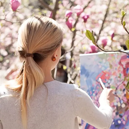 Oil Painting Kit - 5 Primary Color Tubes of Oil Paints (12ml/0.4 Fl Oz) & 5 Oil Paint Brushes - Oil Color Painting Supplies for Kids, Students & Beginners {3}