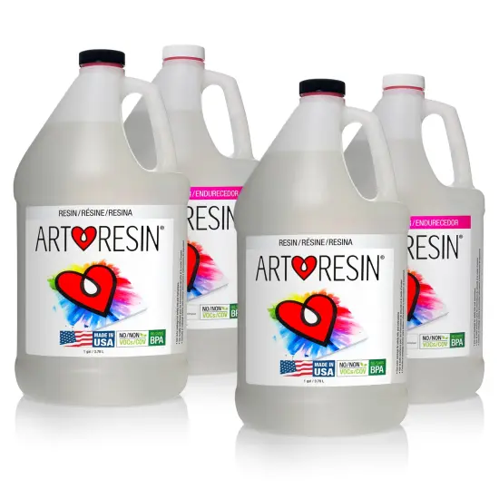 ArtResin Epoxy Resin &ndash; High-Gloss Clear Coat for Art Projects - 4 gal (2 gal resin + 2 gal hardener) (15.14 L) {1}