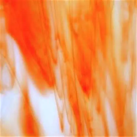 Wissmach Stained Glass Sheet and Mosaic Glass: Orange and White, Opal D-Density {2}