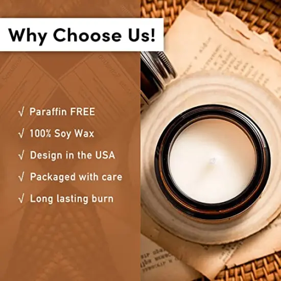 Merry Christmas Scented Candles| Cypress,Peppermint,Rose,Geranium Scented Soy Candle| Christmas,Thanksgiving,Birthday Gift for Women,Men {3}