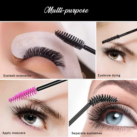 Kitcheniva 50-Pcs Disposable Eyelash And Eyebrow Brush White {5}