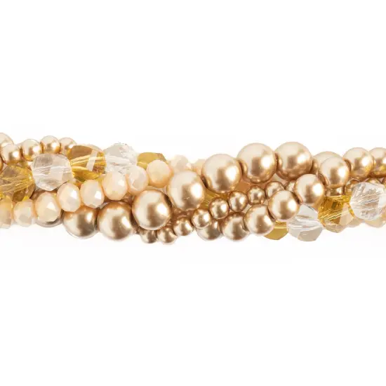 Crystal Lane DIY Butterfly Weed Twisted Glass & Pearls Beads, 5 Strands {1}