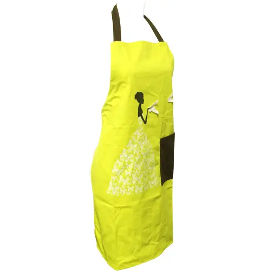 Wrapables Butterfly Girl Adjustable Work Apron, Yellow {2}