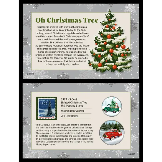 The History of The Christmas Tree Coin and Stamp Set {1}