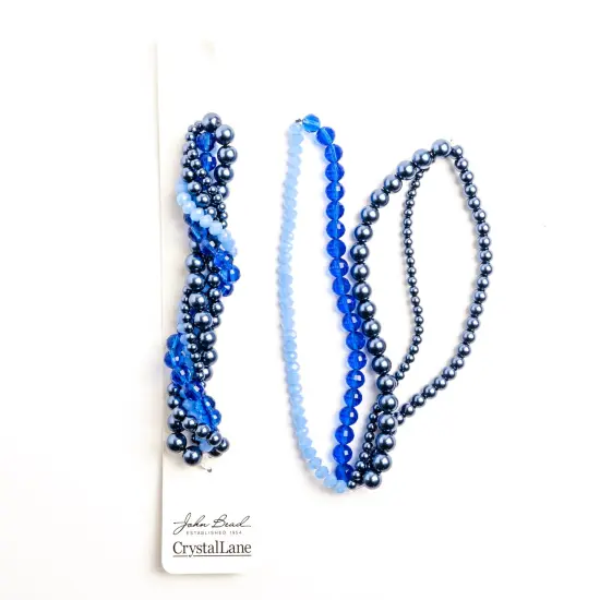 Crystal Lane DIY Monkshood Twisted Glass & Pearls Beads, 5 Strands {2}