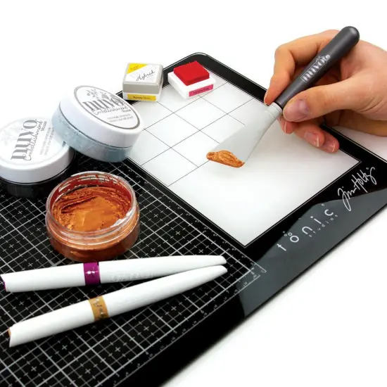 Tim Holtz Travel Glass Media Mat-10.25"X15.5" {4}