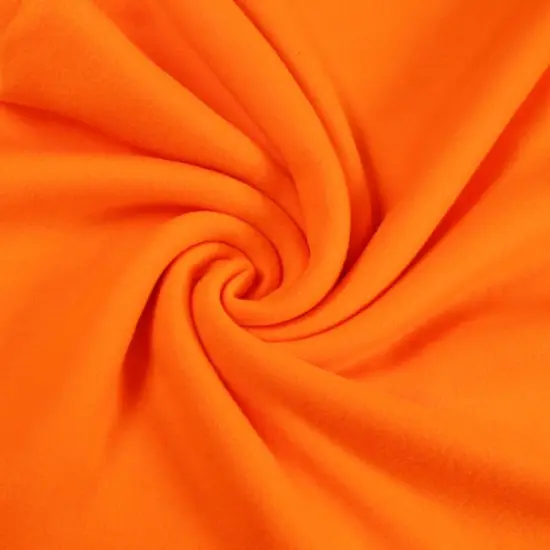 FabricLA | Fleece Fabric By The Yard | 72"X60" Inch Wide | Anti Pill Polar Fleece | Soft, Blanket, Throw, Poncho, Pillow Cover, PJ Pants, Booties, Eye Mask- Solid Orange (2 Yard) {1}
