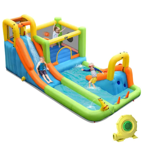 Inflatable Water Slide Park Bounce House {3}
