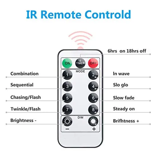 33 ft 100 LED String Lights Battery Operated with Remote Waterproof Copper Wire Lights for Indoor Decorative Lights {4}