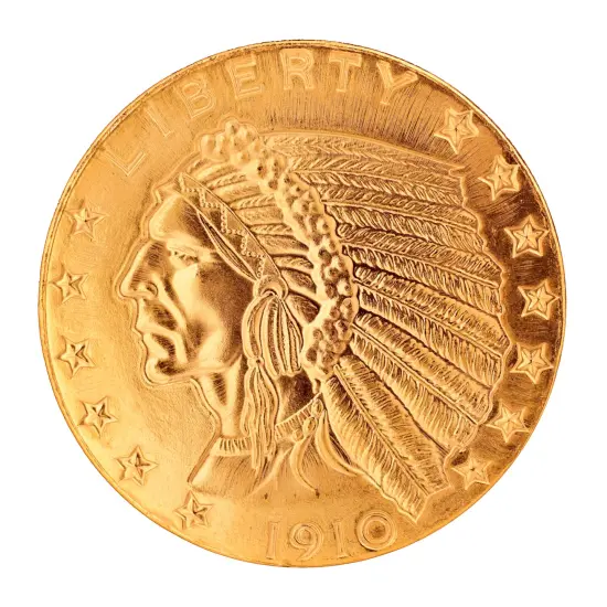 Tribute to America's Most Beautiful Coins - $5 Indian Head Gold Piece 1908-1929 Replica Coin {1}