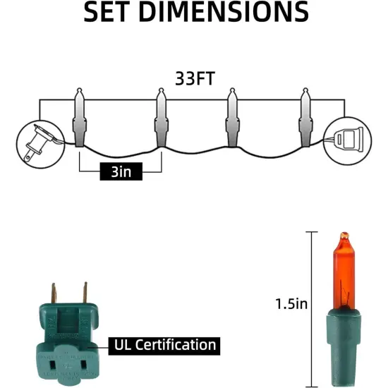 Multicolor Christmas Lights with Green Wire, 66 Feet 300 Count {4}