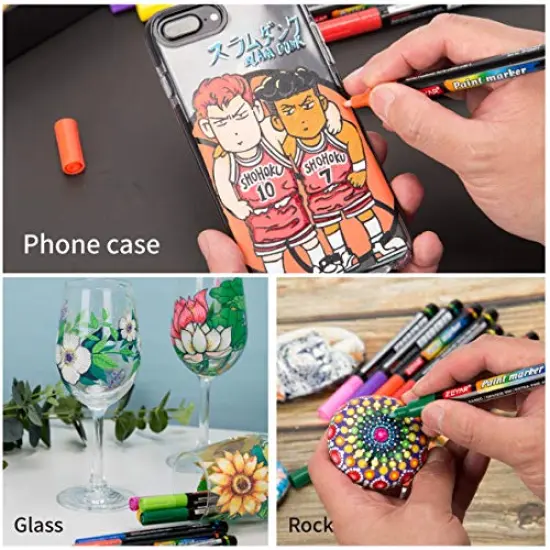 Premium Acrylic Paint Pen, Water Based, Extra Fine Point, 18 Colors, Odorless, Acid Free and Safe, Opaque Ink, Environmental Friendly, AP Certified {5}