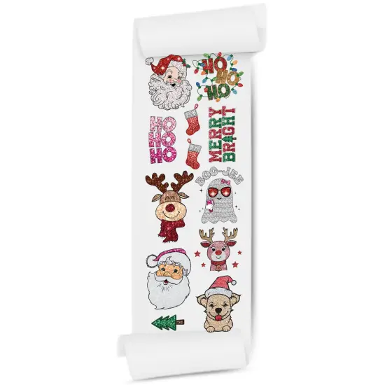 Shimmering Holidays: Faux Festive Sparkle Sequin DTF Gang Sheets (22x60) {2}