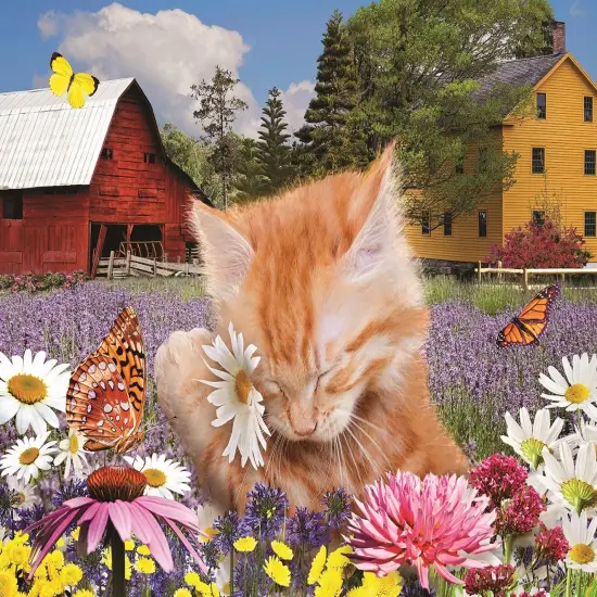 Sunsout I Wuv Flowers 300 pc Jigsaw Puzzle 72042 {6}