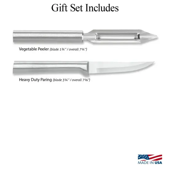 Rada Kitchen Knives Boxed Set, 2 Piece Stainless Pare and Peel Gift Set, Heavy Duty Paring Knife and Vegetable Peeler {3}