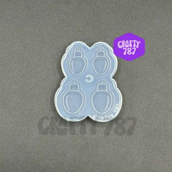 Mini Christmas Light Bulb Earring Silicone Mold (B15) {1}