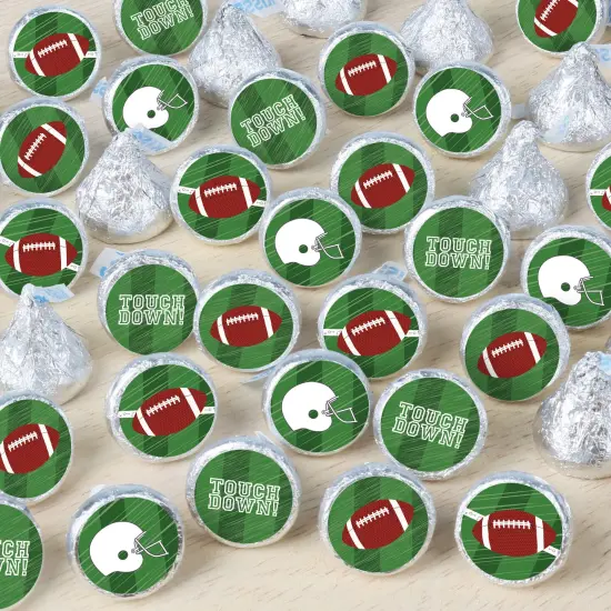 Big Dot of Happiness End Zone - Football - Baby Shower or Birthday Party Small Round Candy Stickers - Party Favor Labels - 324 Count {1}