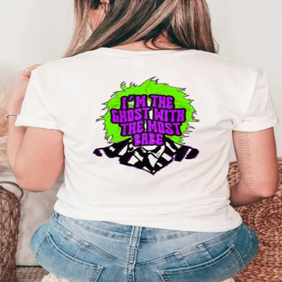 #274 DTF Print- BJ Ghost With The Most Front and Back Match {1}