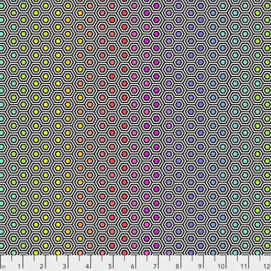 Hexy Rainbow - Ink || True Colors || Tula Pink {1}
