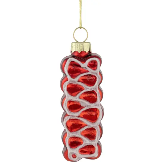 Northlight 3" Red Ribbon Candy Glass Christmas Ornament {1}