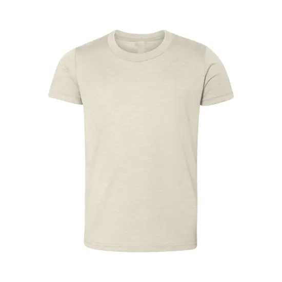 BELLA + CANVAS&reg; Youth CVC Jersey Crew Neck Tee - 3001YCVC Heather dust {1}