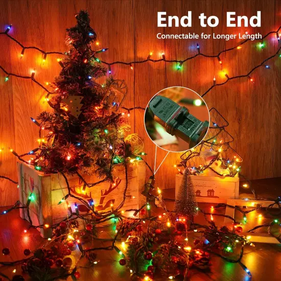 Multicolor Christmas Lights with Green Wire, 66 Feet 300 Count {2}