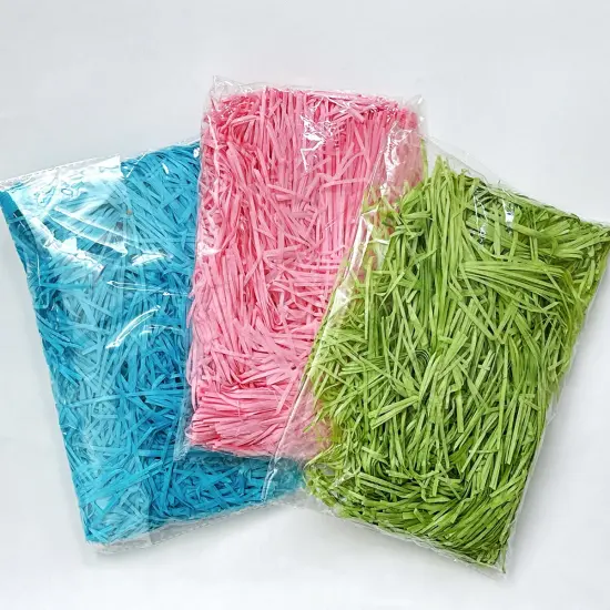 Wrapables Easter Grass Package Filler, Shredded Paper for Gift Wrapping, Basket Filling, Packing (Set of 3) {5}