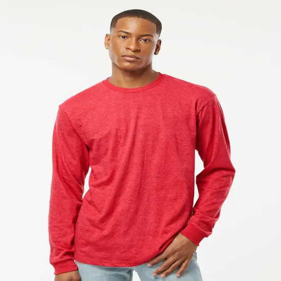 Tultex&reg; Heavyweight Jersey Crew Neck Long Sleeve T-Shirt Royal {7}