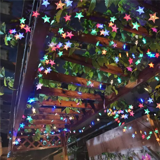 LED Solar String Lights Outdoor Star Fairy Light Multicolor {1}
