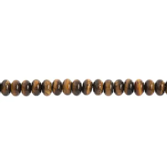 Earth&rsquo;s Jewels Semi-Precious Rondelle Tiger Eye Natural {2}