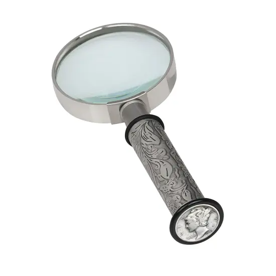 Silver Mercury Dime Letter Opener and Magnifying Glass Gift Set {5}