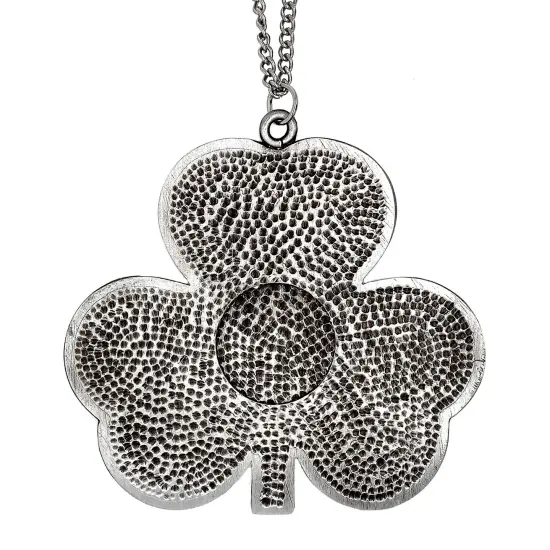 Shamrock Irish Penny House Blessing With Emerald Green Glass Stones {4}