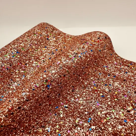 Rose Gold Party Star Glitter Craft Vinyl {1}