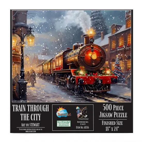 Sunsout Train Through the City 500 pc Jigsaw Puzzle 61836 {4}