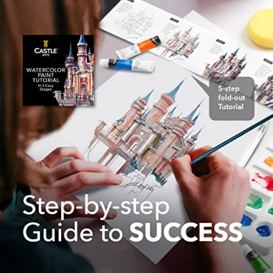 24 x 12 ml Watercolor Paint Tube Set | Value for Adult Artists | Quality, Intense Colors | Just Squeeze The Tube, Mix with Water and Get Creative | in Delightful Presentation Box {3}