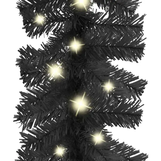33 ft Black Christmas Garland with LED Lights {3}