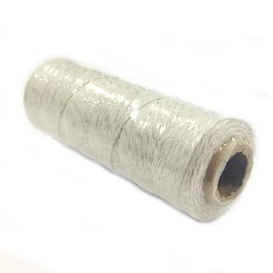 Wrapables Cotton Baker's Twine 4ply 110 Yard, Metallic Silver {2}