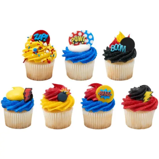 Superheroes Royal Icing Decoration 12ct {3}