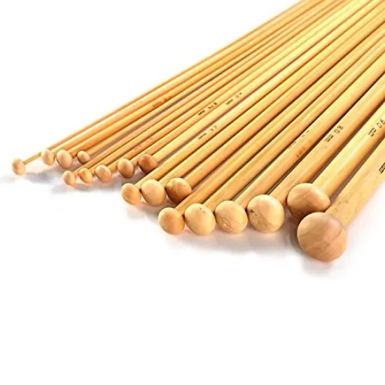 36 PCS Bamboo Knitting Needles Set (18 Sizes From 2.0mm to 10.0mm) {3}