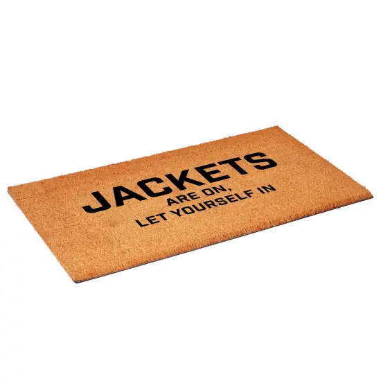 Jackets are on let yourself in Doormat {4}