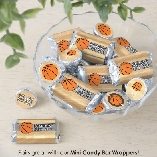 Big Dot of Happiness Nothin' but Net - Basketball - Baby Shower or Birthday Party Small Round Candy Stickers - Party Favor Labels - 324 Count {7}