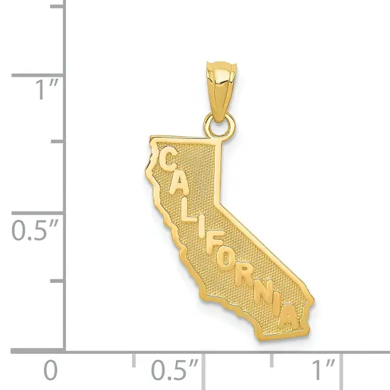14K Gold California State Pendant Charm Jewelry 25.5mm x 16mm {3}