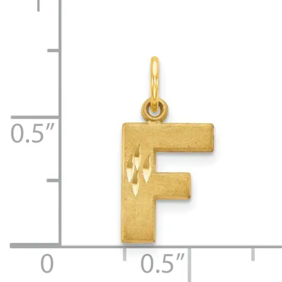 14K Gold Initial F Charm Jewelry FindingKing 20mm x 10mm {3}