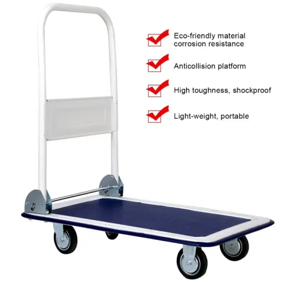 330 lbs Platform Cart Dolly Foldable Warehouse Push Hand Truck {3}