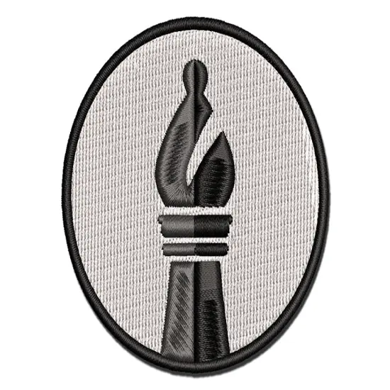 Chess Piece Black Bishop Multi-Color Embroidered Iron-On or Hook & Loop Patch Applique {1}