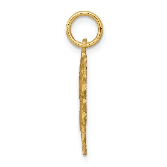 Fashion Jewelry 14K Gold Initial T Charm Jewelry FindingKing 23 X 15mm {3}