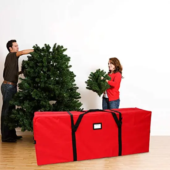 Christmas Tree Storage Bag Extra Large Christmas Storage Containers, Fits Up to 7.5 Ft Artificial Trees Heavy Duty 600D Oxford Xmas Holiday Tree Bag with Dual Zipper (50&rdquo; X 20&rdquo; X 15&rdquo;) {5}